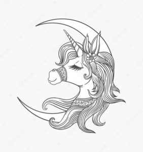 unicorn head mandala